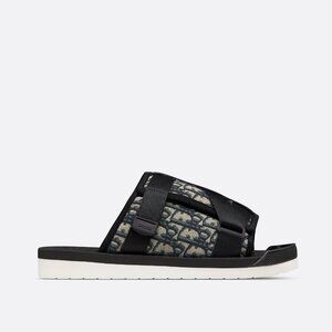 Dior Alpha Sandal Beige and Black Dior Oblique Jacquard Slip On Sandals 44 11